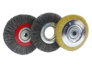 China Metal Polishing Crimped Brass Wire Wheel Brush , Durable Rotary Wire Brush wholesale