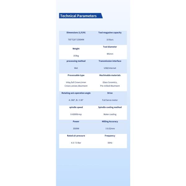 SK-5D Beaming Dental Metal Milling Machine 10 Burs Digital Dental Mill Wet Milling