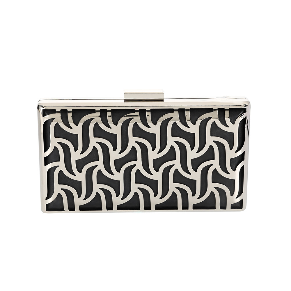 Daily Activity Silver Hollow Out Metal Wallet Frame
