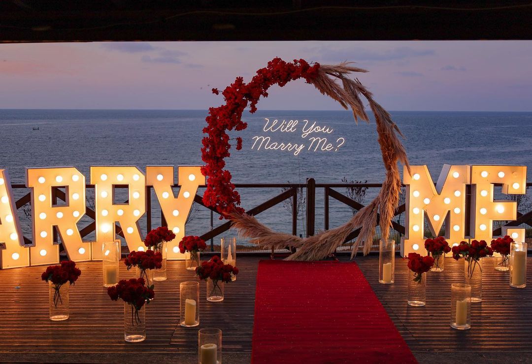 Stainless Steel Will You Marry Me Sign Neon Sign Decoration Wedding Marquee Light Up 4ft Letters