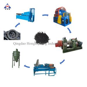 China Automatic Used Tire Recycling Machine / Tire Scrap Cutting Equipment wholesale