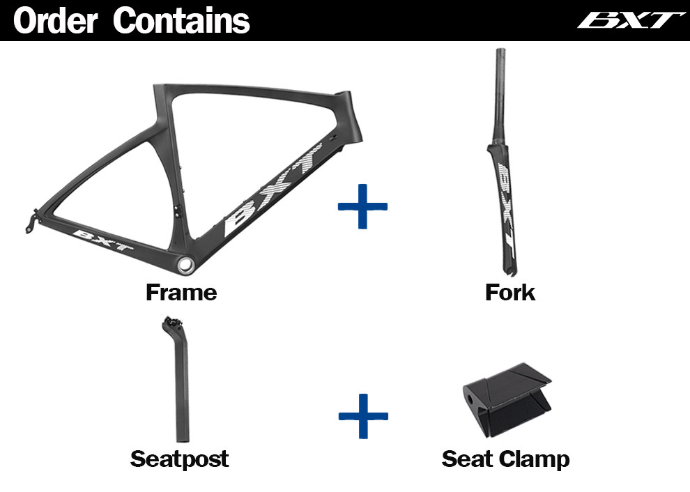 Rim Brake Road Bike Carbon Frame 700C V Brake Tire 25C 150kg Max Load