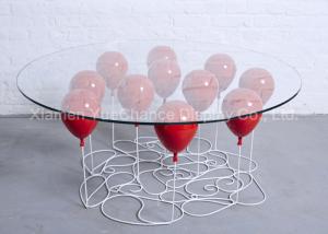 China Home Decoration Fiberglass Furniture Red Color Fiberglass Balloon Standing Table wholesale