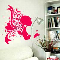 China Nontoxic Attractive Wall Flower Stickers HB-126, /Decal Wall Stickers /Decorative Wall Stickers /Floral Wall Stickers wholesale
