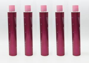 China D32MM Pink Aluminum Cosmetic Tubes , Hair Color Tube With Opening Seal Membrane wholesale