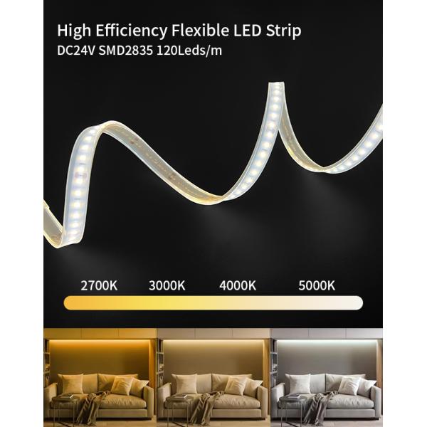 12mm Width Flexible LED Strip Light IP65 Waterproof For Staircase Indoor Decoration