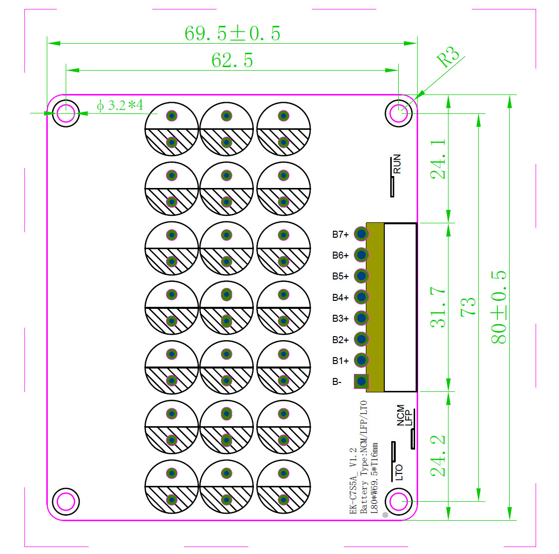 Enerkey 4-6S 5A Active Balancer Battery Capacitor Equalizer Board for 12V 24V 6s BMS For RV energy storage