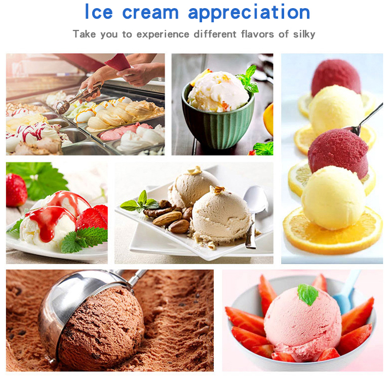 Automatic Hard Ice Cream Machine Roll Batch Freezer for Business Cart and Commercial Production
