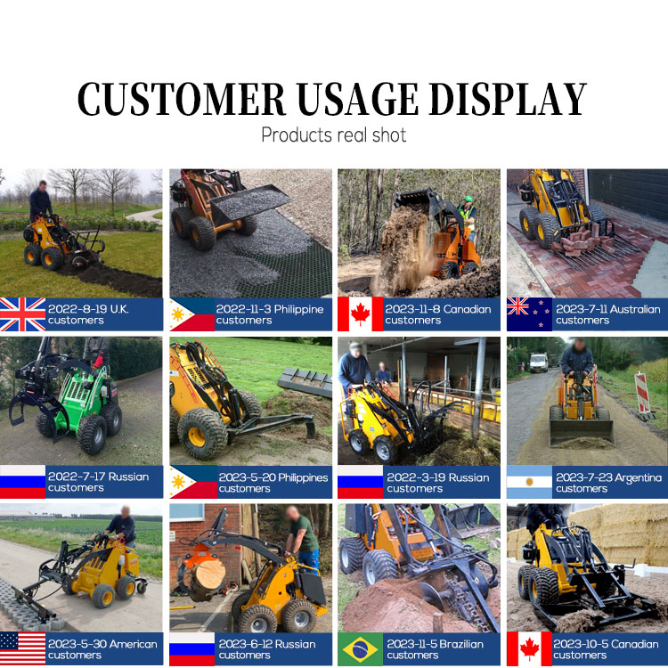 0-6km/h Working Speed Mini Skid Steer Loader with Epa Engine and 1000kg Rated Loading