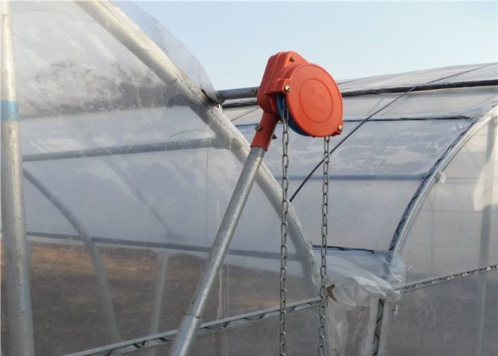 Orange Manual Greenhouse Roll Up Machine For Side Ventilation Agriculture