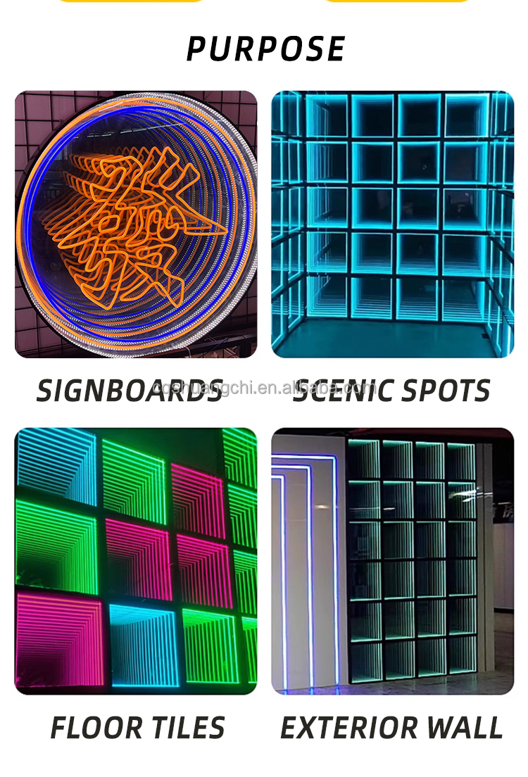 Screw Bolts Fixing Infinity Mirror Led Sign Neon Sign For Novel Products