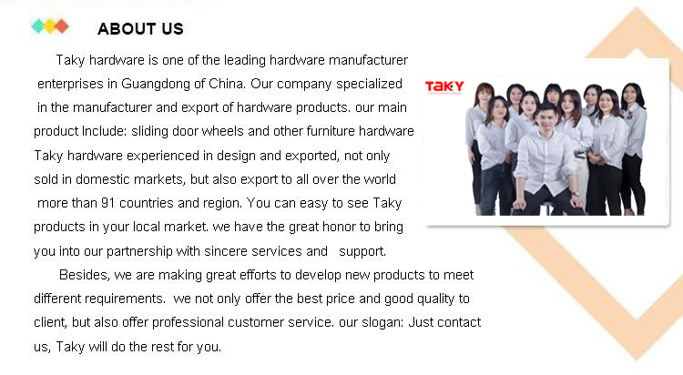 Iron and Nylon Folding Door Roller Wheel Fittings for Sliding Wardrobe Doors 8.5cm*11cm