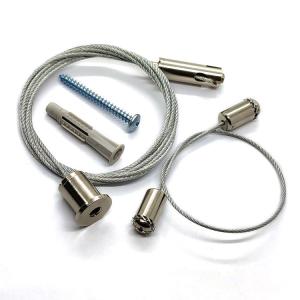 China Steel Wire Rope Light Fitting Hanging Kit With Brass Cable Gripper wholesale