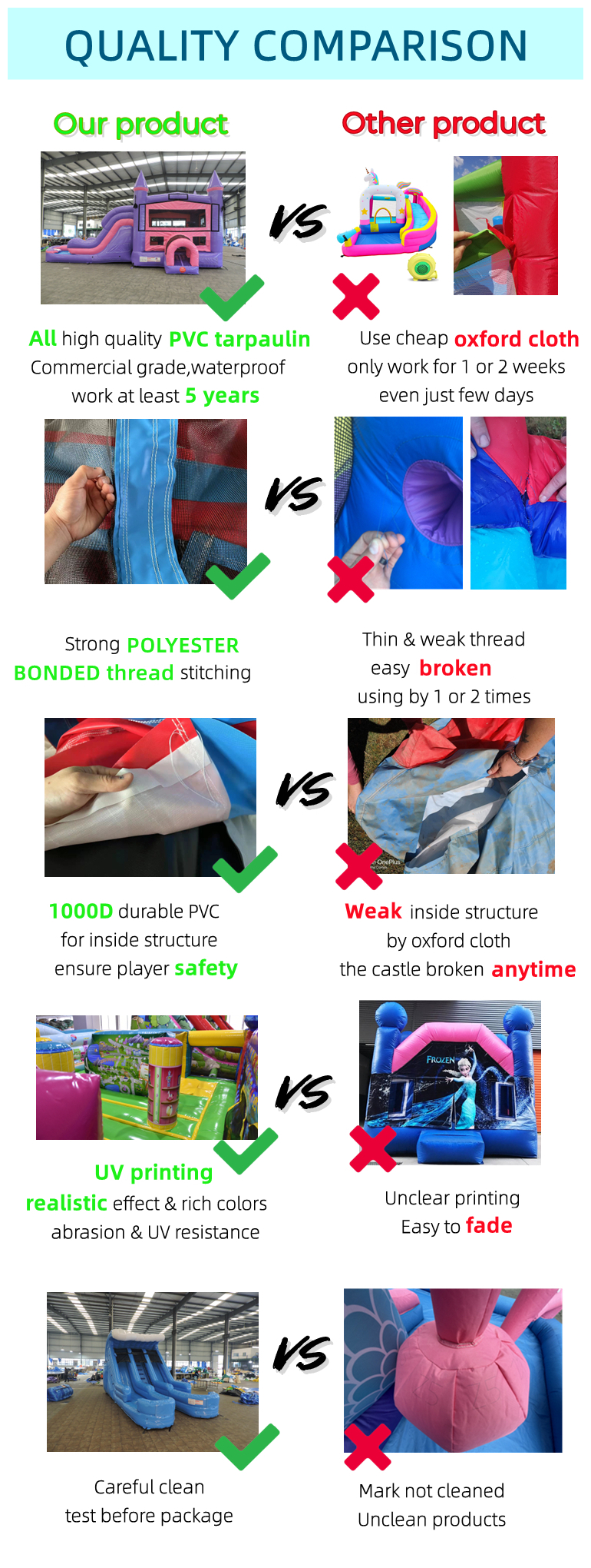 Best Lead Free Pvc Tarpaulin Material Custom Inflatable Obstacle Course Equipment Trampoline Amusement Theme Park