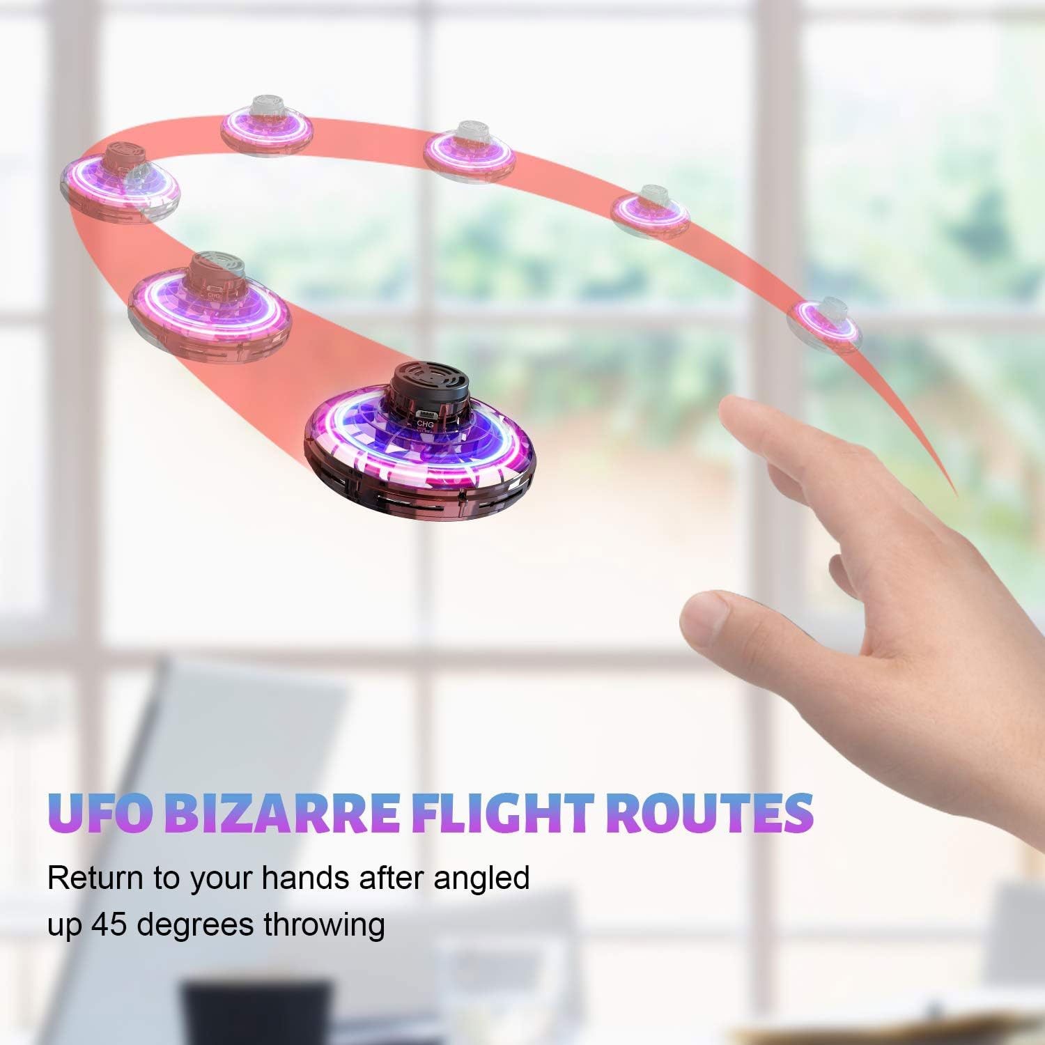 UFO Drone Flying Toys Hand Operated Mini Drones for Boys Girls Teens Birthday Gifts
