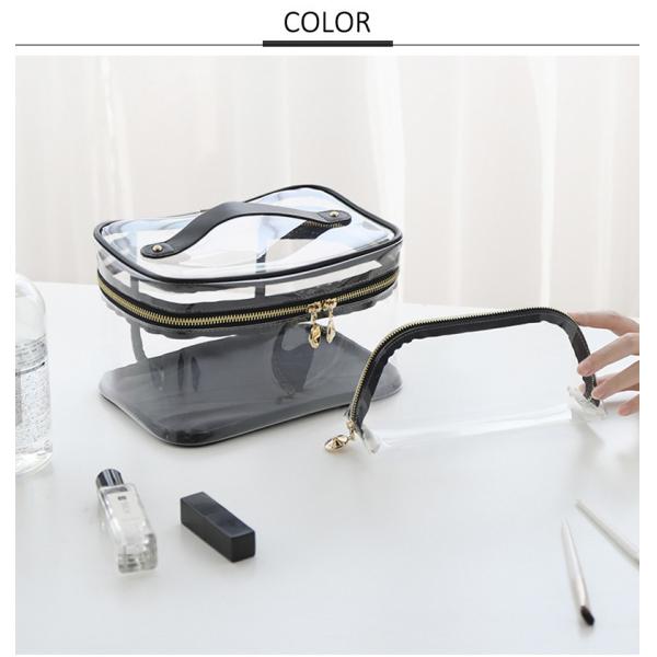 Logo Custom Pink Clear Handle Wash PVC Cosmetic Bag