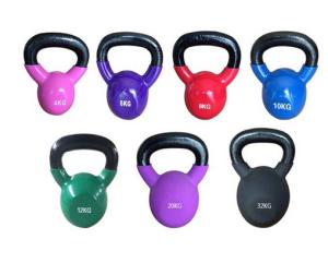 China PVC Coated Fitness Equipment Kettlebell WeightLifting Vinyl Dipping Kettlebell wholesale