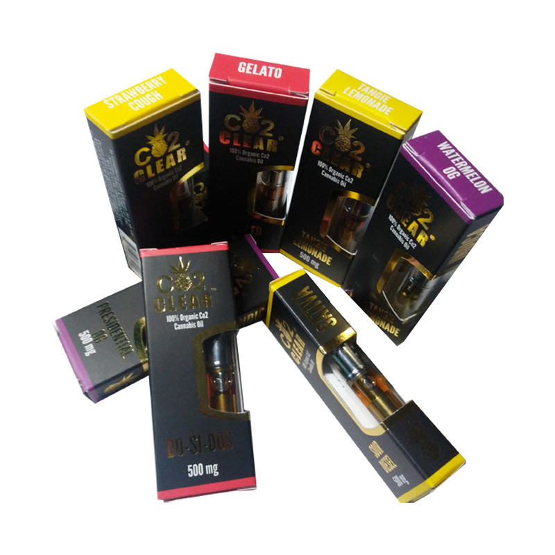 custom embossed 300gsm cardboard cBD hemp Oil package boxes with colorful printing