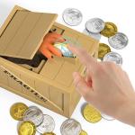 Kids Holiday Gift Brown Color Stealing Money Bank Abs Material Tricky Cat'S Claw
