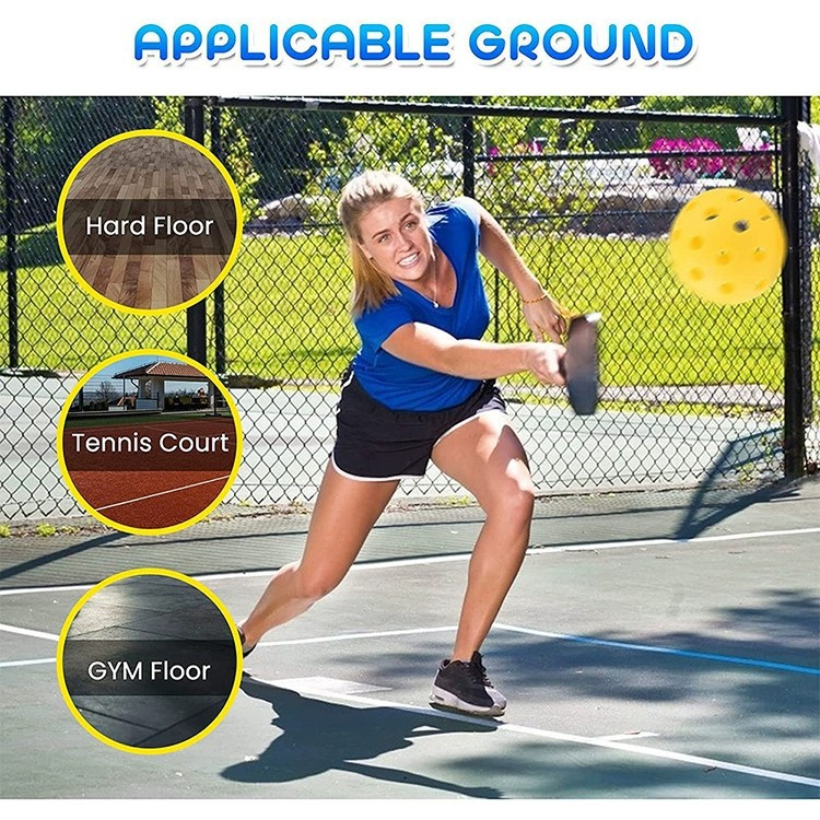 40 Holes 74mm Tpe Elastic Pickleballs Bouncing Ball Function for Ourdoor Sport Toys