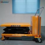 Factory direct sell portable 350kg electric scissors lift table cart with 1500mm