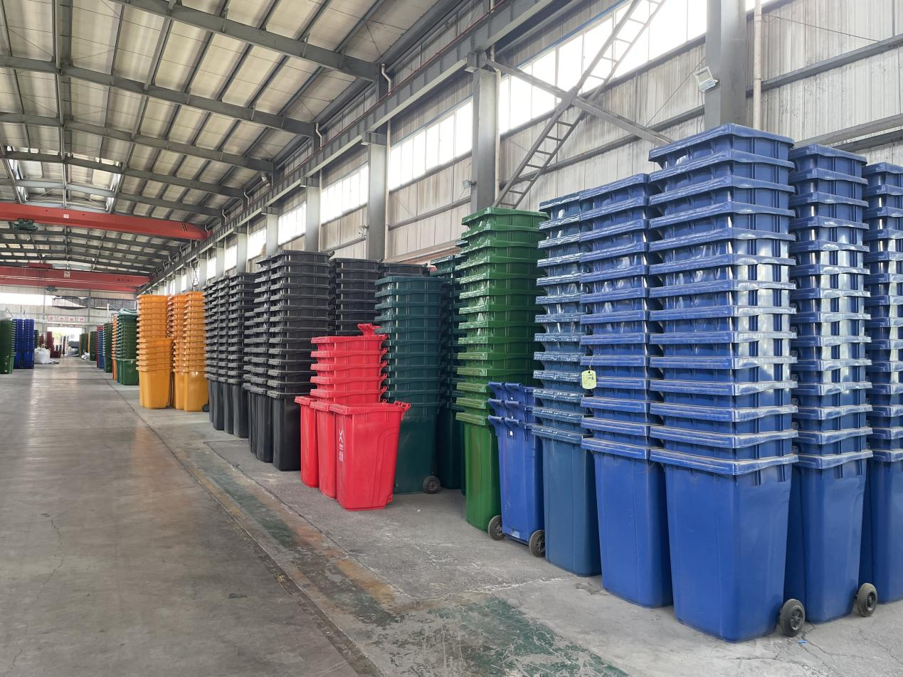 30 Gallons Recycle Trashcan Outside Plastic Trash And Recycling Can