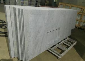 China Carrara White Marble Stone Kitchen Countertops Sink Hole For Construction wholesale