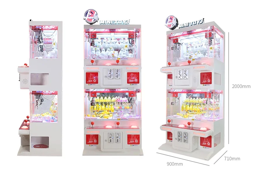 Customized Four Player Crane Doll Claw Machine for Multiplayer Fun at Amusement Park