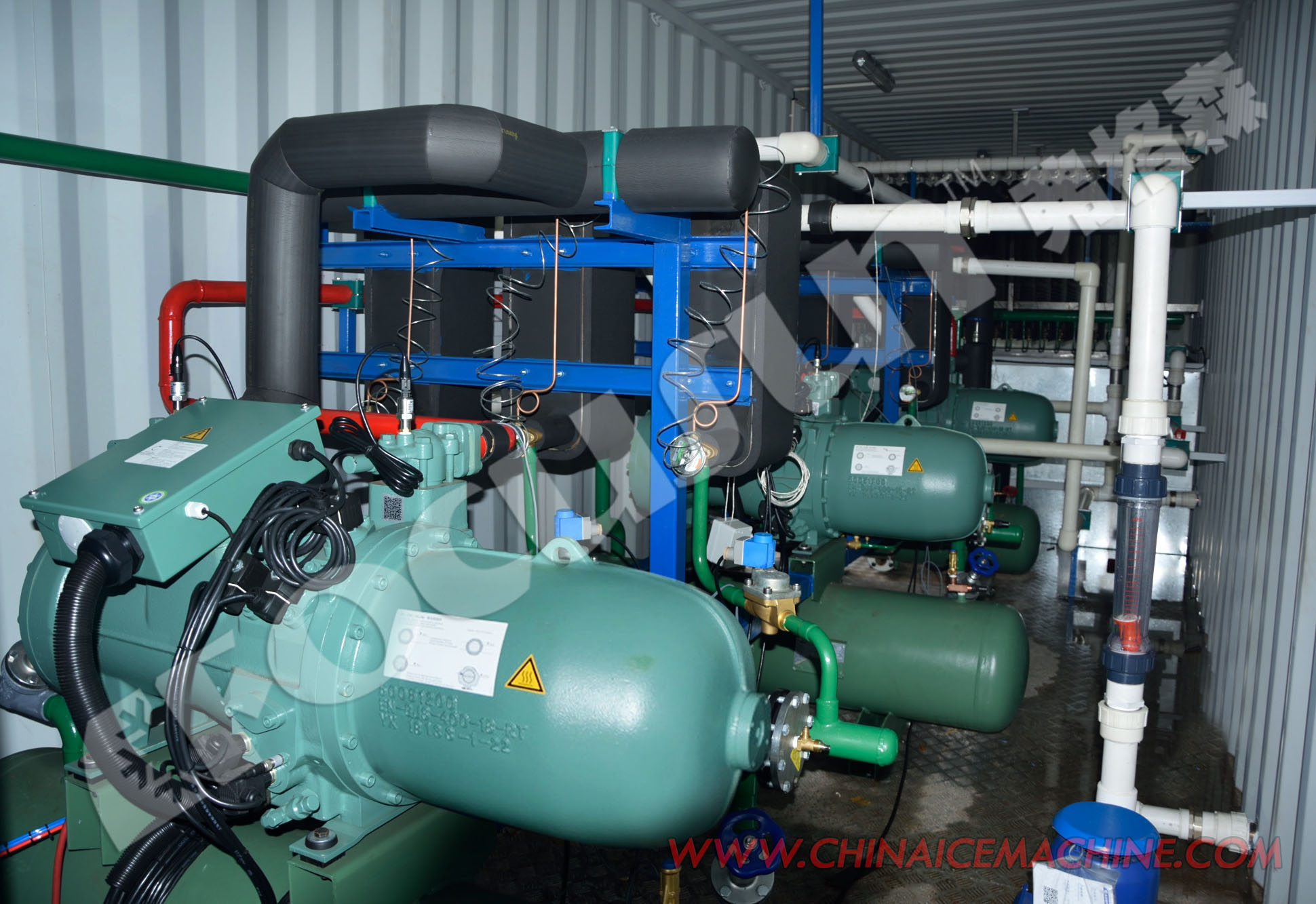 Industrial Concrete Cooling Chilling Machine with Evaporative Cooling Condenser at 380V