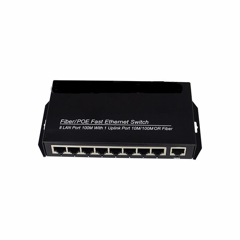 8 port 10 / 100M POE Switch network of compatible network cameras and wireless AP power IEEE 802.3af(15.4W)