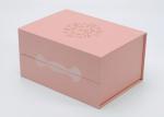 Handmade Beautiful Pink Gift Box , Magnetic Paper Box Simple Recyclable