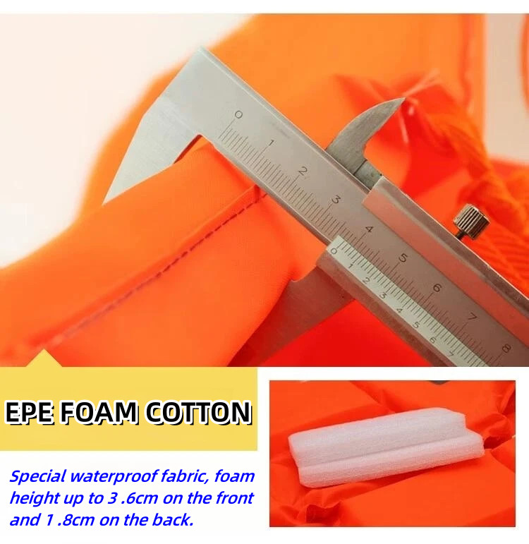 EPE Foam Orange Swimming Life Jackets Commercial Water Park Life Vest for Adults and Kids