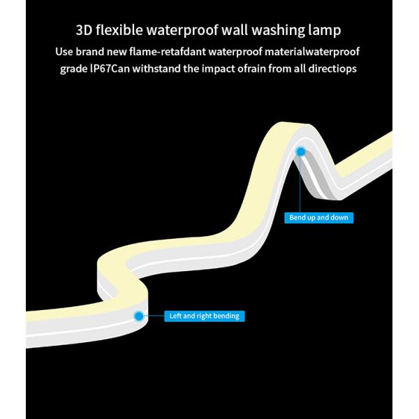 3D Bendable Neon Light 16*16mm RGB RGBW Flexible Waterproof IP67 Outdoor LED Wall Washer