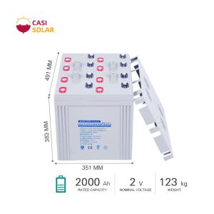 China 2V Deep Cycle Gel Battery 2000Ah Maintenance Free wholesale