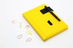 Business Office Writing Journal Notebook Large 114 Pages PU Material Yellow