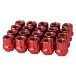 Red Locking Wheel Nuts 12x1.25 , Cone Spline Lug Nuts Carbon Steel Material