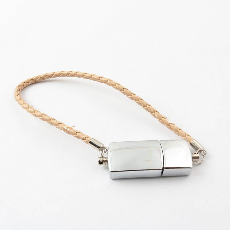 Metal Shell Silicone usb drive bracelet 256GB 128GB 64GB Leather Rope 15MB/S