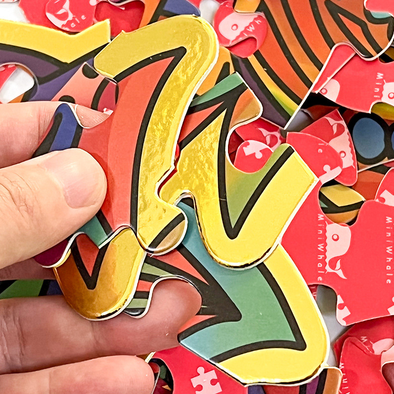 Paper Material 100 Piece Irregular Jigsaw Floor Puzzle Toy for Children's Education