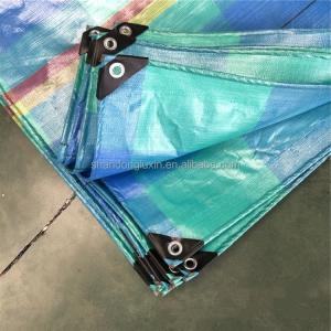 China 80gsm-200gsm Stripe Style Blue PE Tarpaulin Sheet for 100% Waterproof Roof Cover wholesale