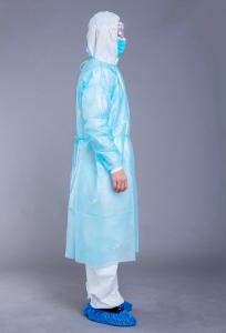China Blue General Medical PP PE 30g Disposable Isolation Gown wholesale