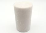 Polished White Marble Candle Holders Round Cylinder Durable Heat Resistant