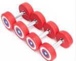 captain America dumbbells, captain America shield dumbbells, captain America