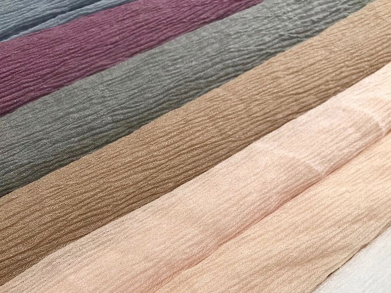 Lightweight 100-200gsm Crepe Suit Fabric Crinkle Woven Fabric Breathable