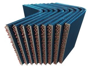 China Refrigeration Chiller Condenser Coil Water Cooled Louver Fin wholesale