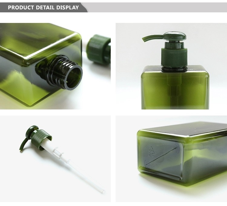 Recycled 150ml PETG Plastic Bottles Dark Green Color With Screw Sealing