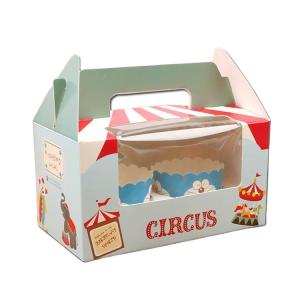 China Recyclable CupCake Takeaway Custom Food Packaging Boxes Spot UV wholesale