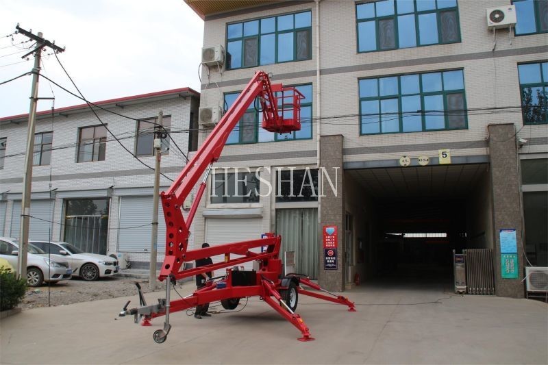 Towable Spider Self Propelled Telescopic Boom Lifts Diesel Electric Cherry Picker
