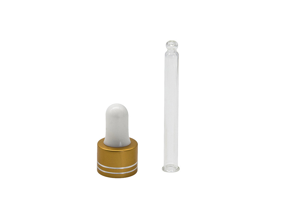 18 410 Aluminum Cosmetic Dropper With Glass Pipette