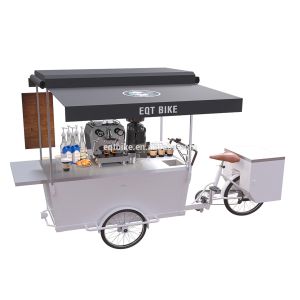 China Integrated SS304 Worktable 300KG Load Mobile Coffee Cart wholesale