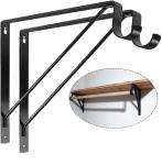 Standard Closet Curtain Rod Support Holder Bracket with Heavy Duty Metal Steel